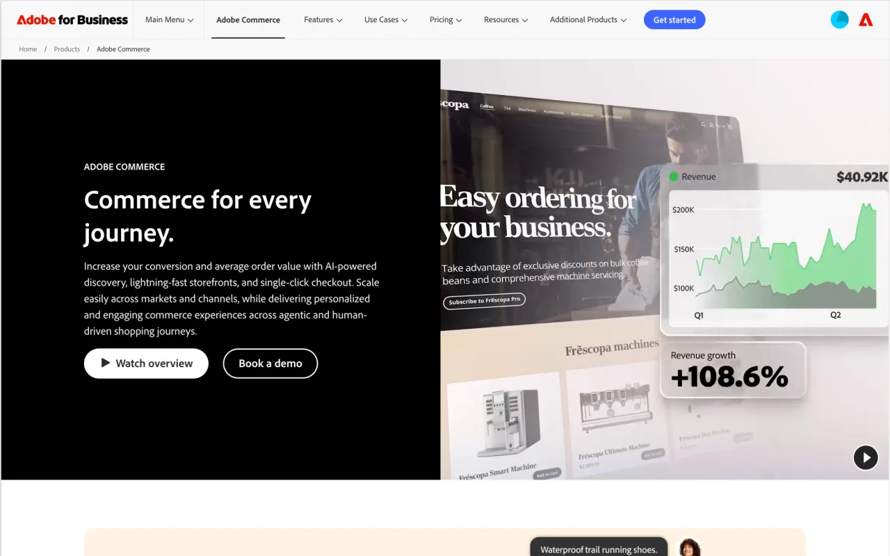 Adobe Commerce homepage